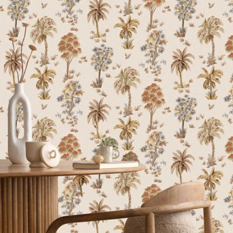 Image of Belgravia Decor Belgravia Decor Zambaiti Parati Marrakech Tree Red Wallpaper Red