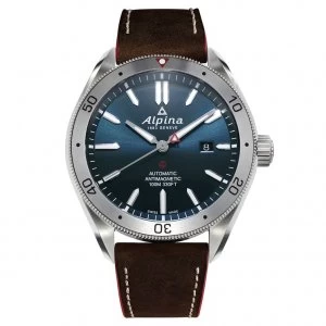 image of Alpina Alpiner 4 Automatic Mens Brown Leather Strap Watch