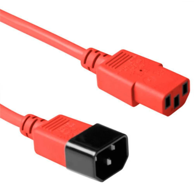 Image of Microconnect PE1413R09 power cable Red 0.9 m C13 coupler C14 coupler