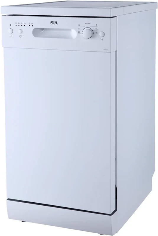 Image of SIA SFSD45W Slimline Freestanding Dishwasher