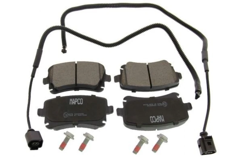Image of MAPCO 6073 Brake pad set Rear Axle, incl. wear warning contact, with brake caliper screws Brake Pad Set,disc brake (402)