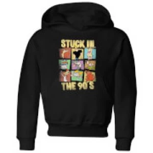 Image of Cartoon Network Stuck In The 90s Kids Hoodie - Black - 11-12 Years