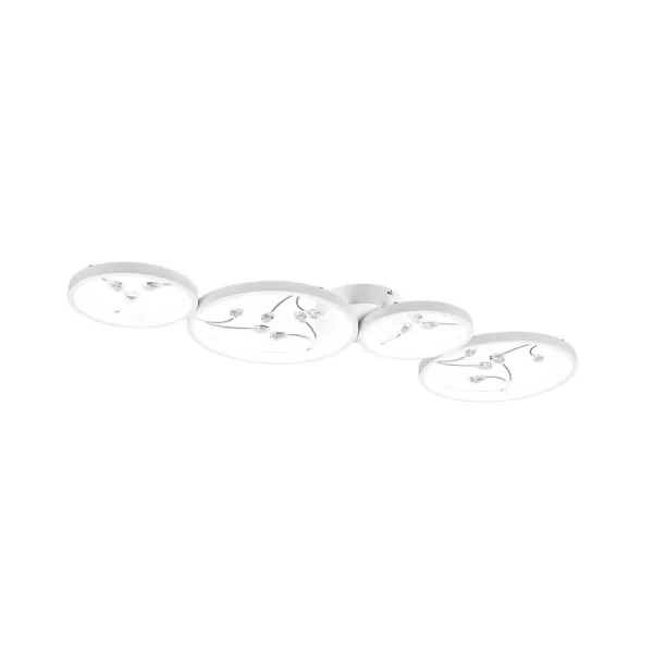 Image of Groovy Modern 37W LED Semi Flush Light White Matt 4000K