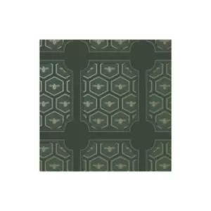 Image of Holden Decor Bee Panel Green Wallpaper