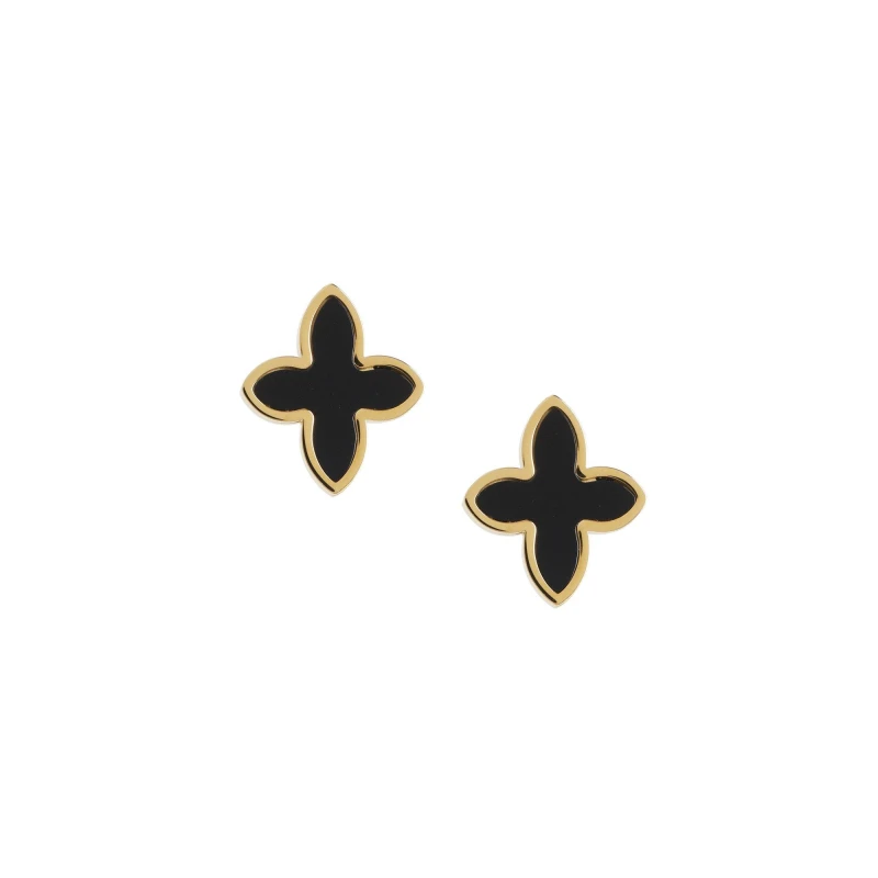 Image of Miso Flower Stud Earrings - Gold Gold One Size