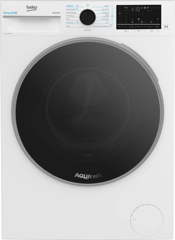 Image of Beko EnergySpin B5W5941BDW 9KG WiFi Connected Washing Machine with 1400 rpm - White - A Rated
