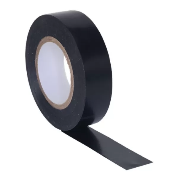 image of Genuine SEALEY ITBLK10 PVC Insulating Tape 19mm x 20mtr Black Pack of 10