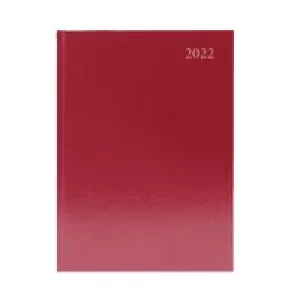 Image of Desk Diary Week To View A5 Burgundy 2022 KFA53BG22