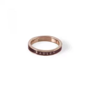 image of Ladies Radley Rose Gold Plated Sterling Silver Hatton Row Ring Size M