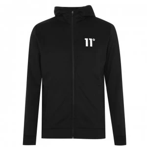 image of 11 Degrees Core Poly Full Zip Hoodie - Black