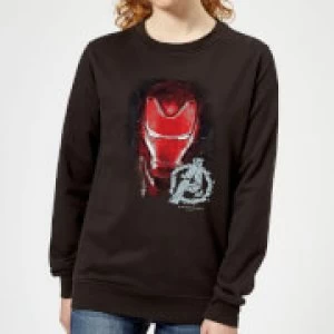 Avengers Endgame Iron Man Brushed Womens Sweatshirt - Black