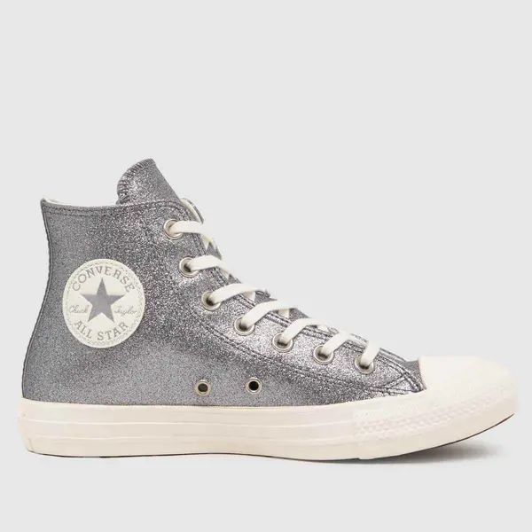 Converse all star hi sparkle trainers in silver Grey UK 4 (EU 36½)