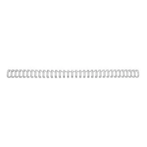 image of GBC A4 8mm Binding Wire Elements 34 Loop 70 Sheet Capacity Silver Pack of 100