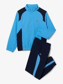 Image of Boys' Lacoste SPORT Colour-block Tennis Tracksuit Size 14 yrs Blue / Navy Blue / Blue / Navy Blue / Blue