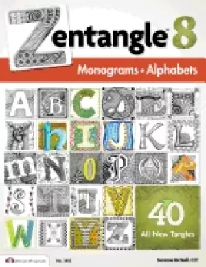 Image of zentangle 8 monograms and alphabets