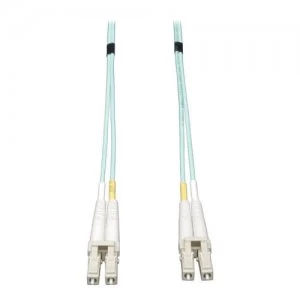 image of Fiber Duplex Patch Cord Om3 50/125 Aqua Lszh Lc/st- 0.5 M