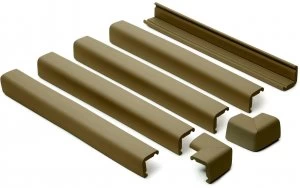 Image of Prince Lionheart Fireplace Guard Two Corners Chocolate