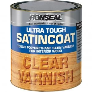 image of Ronseal Ultra Tough Internal Clear Satincoat Varnish 250ml