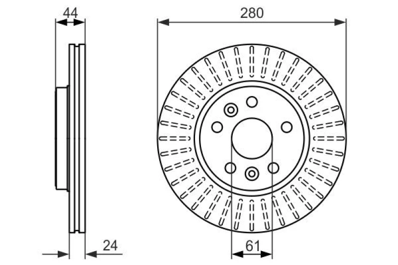 Image of Bosch 0 986 479 611 Brake disc Vented, Oiled, High-carbon Brake Disc (82)