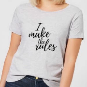 Image of I Make The Rules Womens T-Shirt - Grey - 3XL