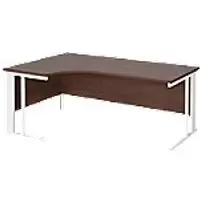 image of Dams International Left Hand Ergonomic Desk MCM18ELWHW 1,800 x 1,200 x 725 mm