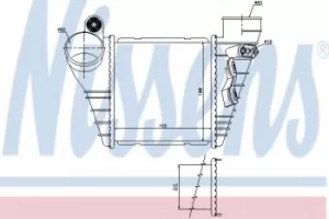 Image of Nissens Intercooler Turbo charger 96847