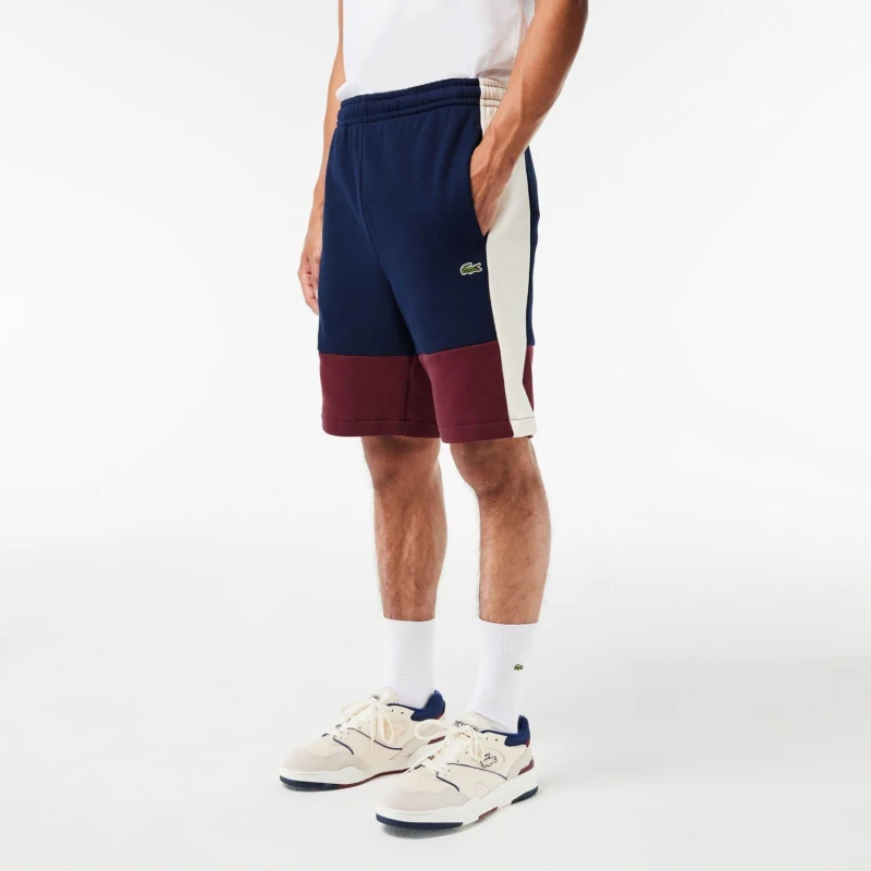 Image of Lacoste Regular Fit Colourblock Fleece Shorts - Multi Multi XS