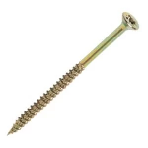Image of TurboGold Yellow zinc plated Carbon Steel Woodscrews Dia6mm L100mm Pack of 100
