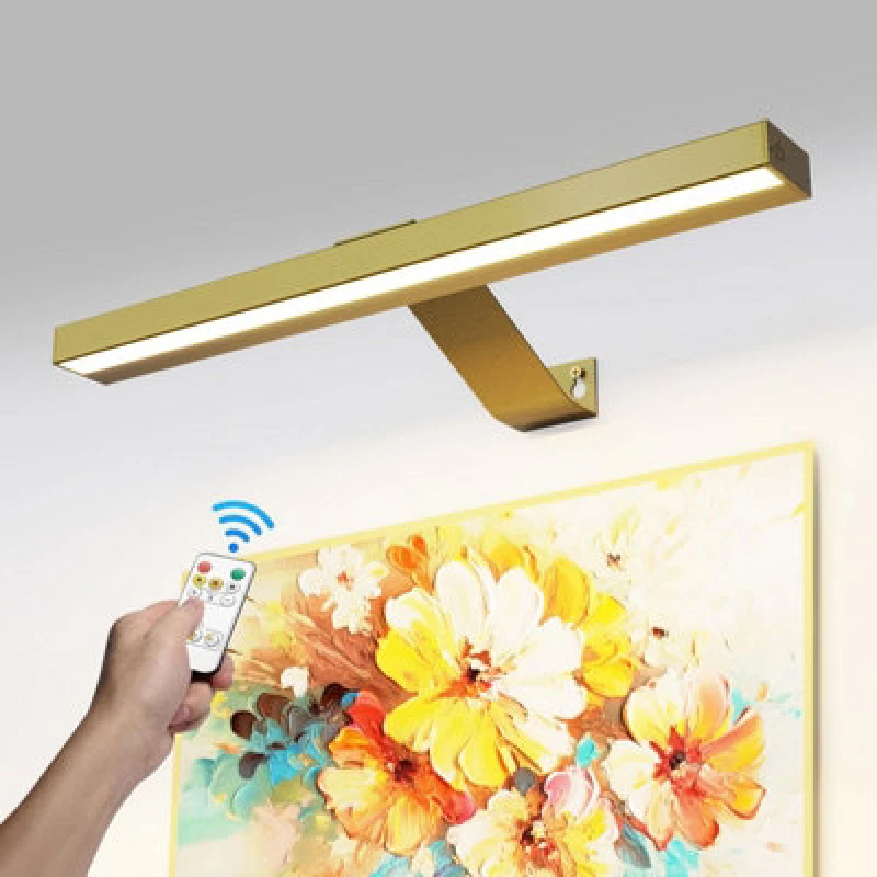Image of Harper Living Picture Light For Wall Gold, Rechargeable Wall Light Indoor, Dimmable & 3 Colour Temps