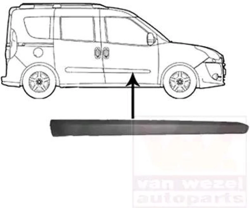 Image of VAN WEZEL 1638424 Moldings Trim-/Protection Strip,door (1005)