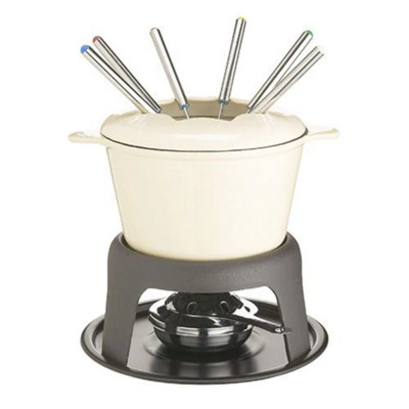 Image of Kitchen Craft Master Class Cast Iron Enamelled Beige Fondue Set ZF83363_Kitchen