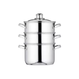 image of KitchenCraft Stainless Steel Three Tier 18cm Steamer