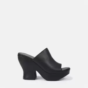 image of Missguided Chunky Platform Heels - Black