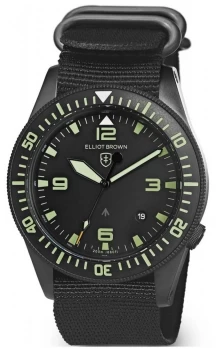 Elliot Brown Mens Holton Professional Black Webbing Watch