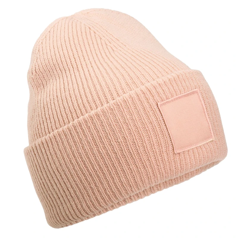 Image of Beechfield Beechfield Men Tonal Patch Beanie in Peach Peach One Size Male 5063652545294