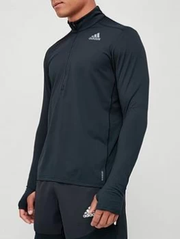 Image of adidas Own The Run 1/2 Zip Top - Black Size M Men