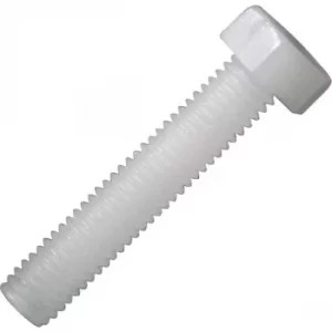 Image of Toolcraft Hexagonal Screw DIN 933 Polyamide M5 x 25mm Pack Of 10