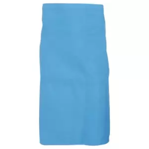 image of Dennys Adults Unisex Catering Waist Apron With Pocket (Pack of 2) (One Size) (Mid Blue)