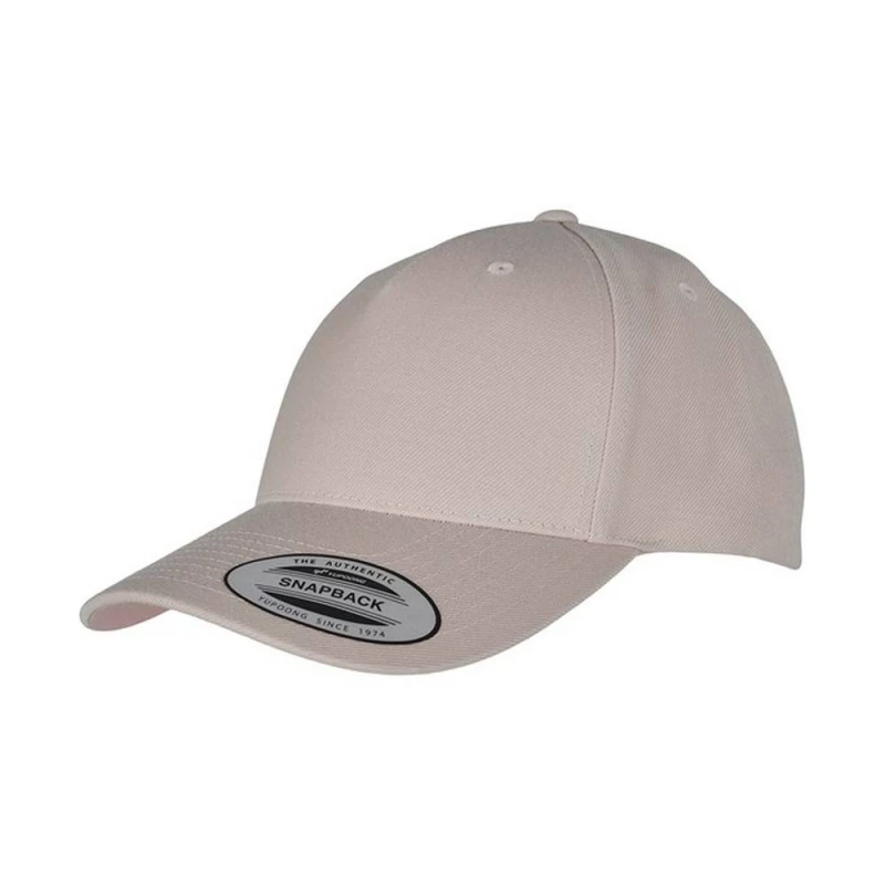 Image of Yupoong Flexfit 5 Panel Snapback Cap in Stone Stone Unisex One Size