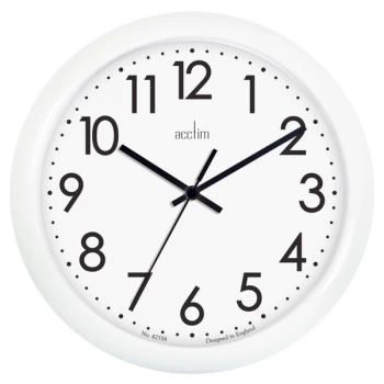 Image of Acctim Abingdon Wall Clock White 25.5cm