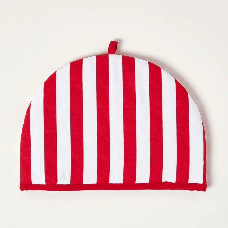 Image of Homescapes Tea Cosy Double Design Polka Dots Red Teapot Warmer Red unisex