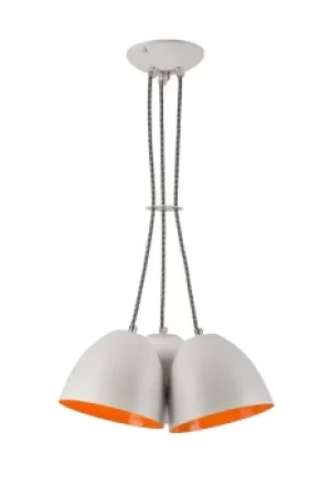 Image of Livia Cluster Pendant Ceiling Light White, 3x E27