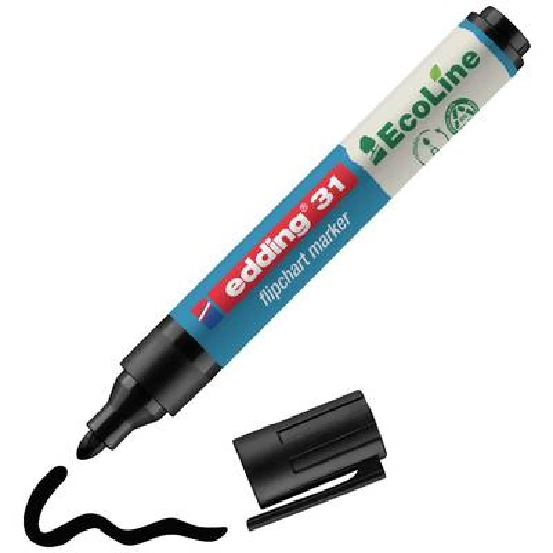 Image of Edding Edding 4-31001 Flipchart marker 31 EcoLine Round tip 1.5 - 3mm Black 4-31001