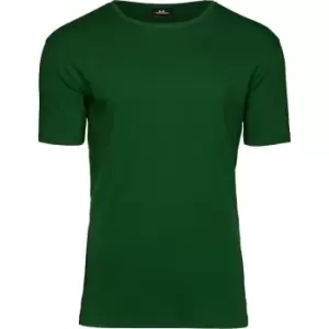 image of Tee Jays Mens Interlock Short Sleeve T-Shirt (L) (Forest Green)