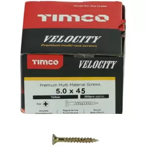 Image of Timco Multi Purpose Countersunk Velocity Screw - 5.0 x 45 (200 pack)