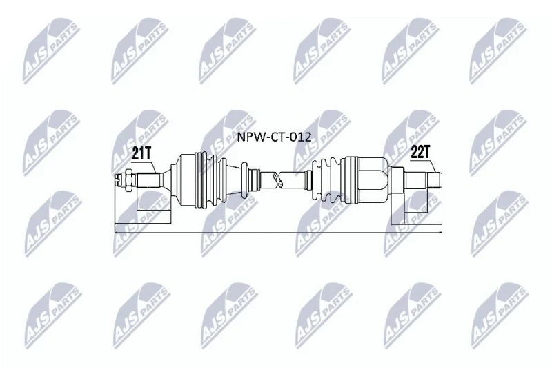 Image of NTY NPW-CT-012 Drive shaft Manual Transmission, Front Axle Left Drive Shaft (13)