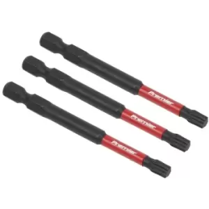 Image of Sealey AK8269 TRX Star* T27 Impact Power Tool Bits 75mm - 3pc