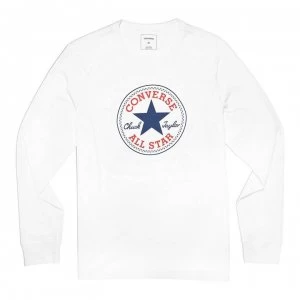 image of Converse Long Sleeve Logo T Shirt - White