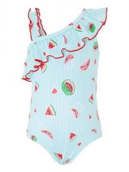 Image of Monsoon S.E.W. Baby Girls Mia Watermelon Swimsuit - Turquoise Size 6-12 Months