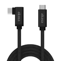 Image of Akasa AK-CBUB66-20BK Data Cable. Right-Angled USB 3.2 Gen 2x2...